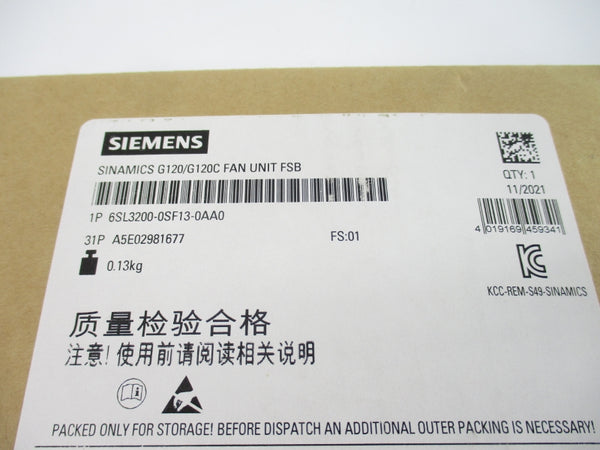 SIEMENS 6SL3200-0SF13-0AA0 16-26.4VDC 0.29A NSMP