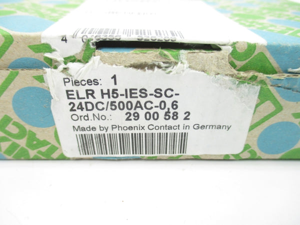 PHOENIX CONTACT ELRH5-IES-SC-24DC/500AC-0.6 2900582 24VDC NSMP