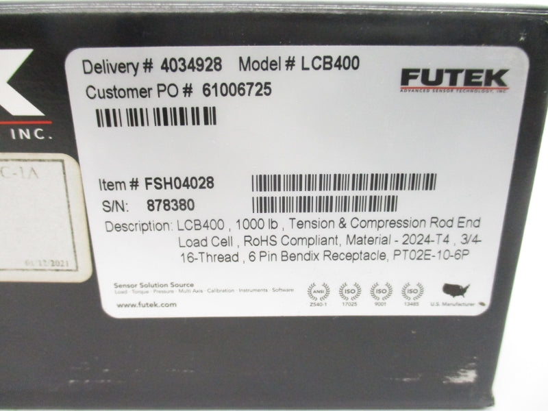 FUTEK LCB400 FSH04028 NSMP