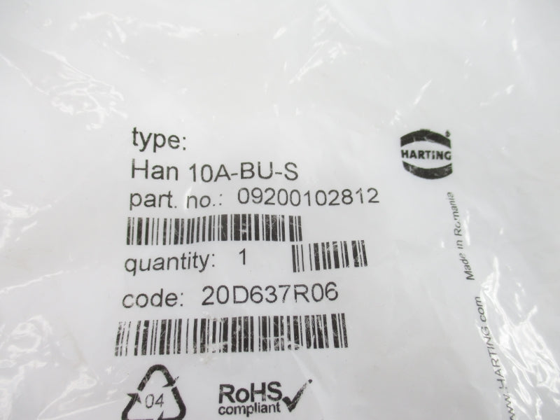 HARTING 09200102812 HAN10A-BU-S NSMP