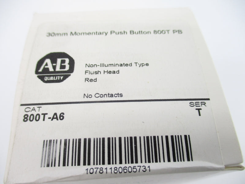 ALLEN BRADLEY 800T-A6 SER. T (WH) NSFS