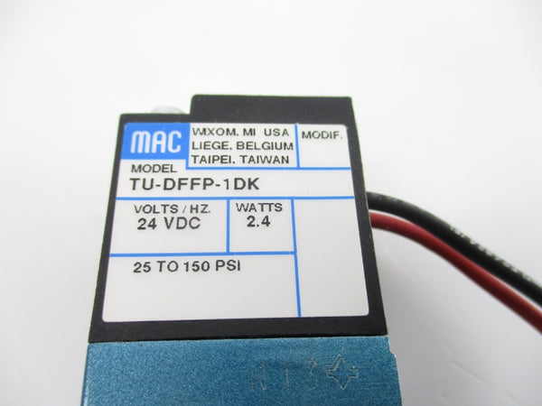 MAC TU-DFFP-1DK 24VDC 25-150PSI NSNP