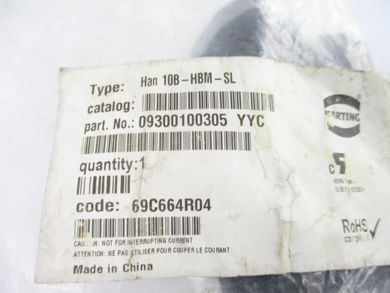 HARTING 09300100305 HAN10B-HBM-SL NSMP