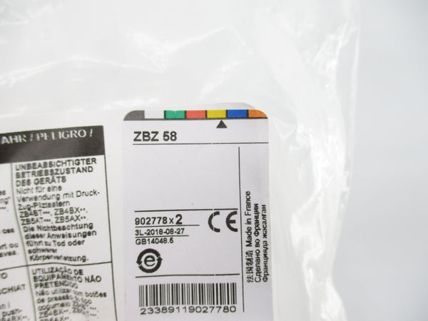 SCHNEIDER ELECTRIC ZBZ58 (PKG OF 2) NSMP
