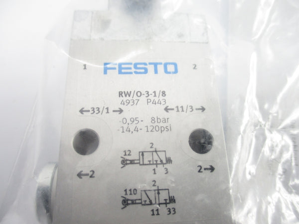 FESTO RW/O-3-1/8 4937 14.4-120PSI NSMP