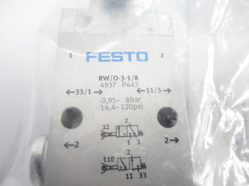 FESTO RW/O-3-1/8 4937 14.4-120PSI NSMP