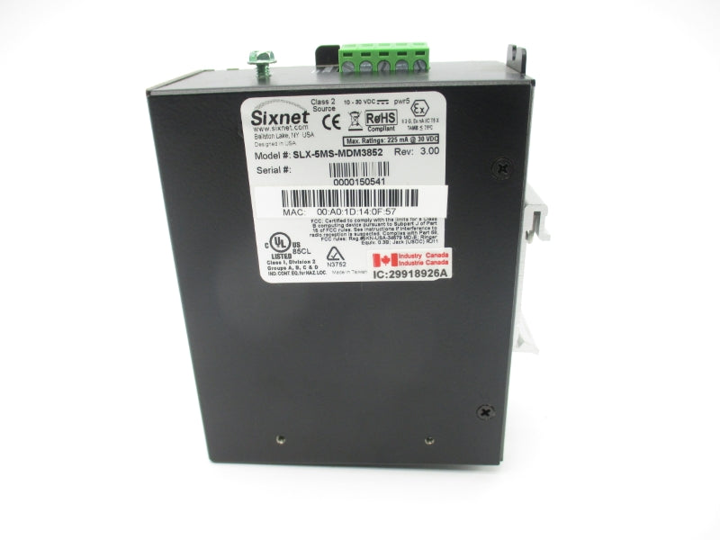 SIXNET SLX-5MS-MDM3852 10-30VDC REV. 3.00  NSMP