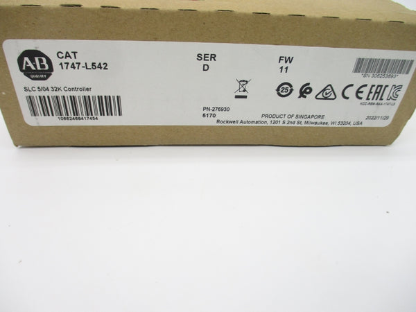 ALLEN BRADLEY 1747-L542 SER. D F/W 11 24VDC NSMP