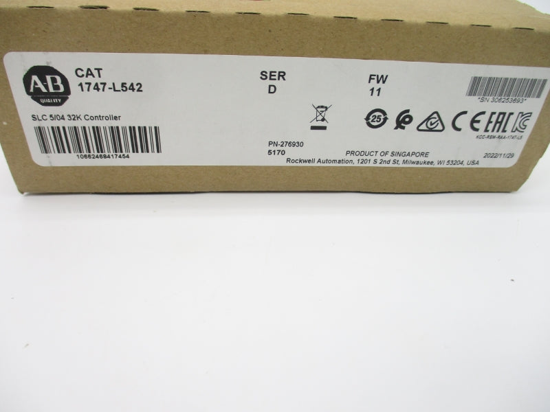 ALLEN BRADLEY 1747-L542 SER. D F/W 11 24VDC NSMP