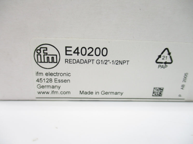 IFM EFECTOR E40200 REDADAPTG1/2"-1/2NPT NSMP