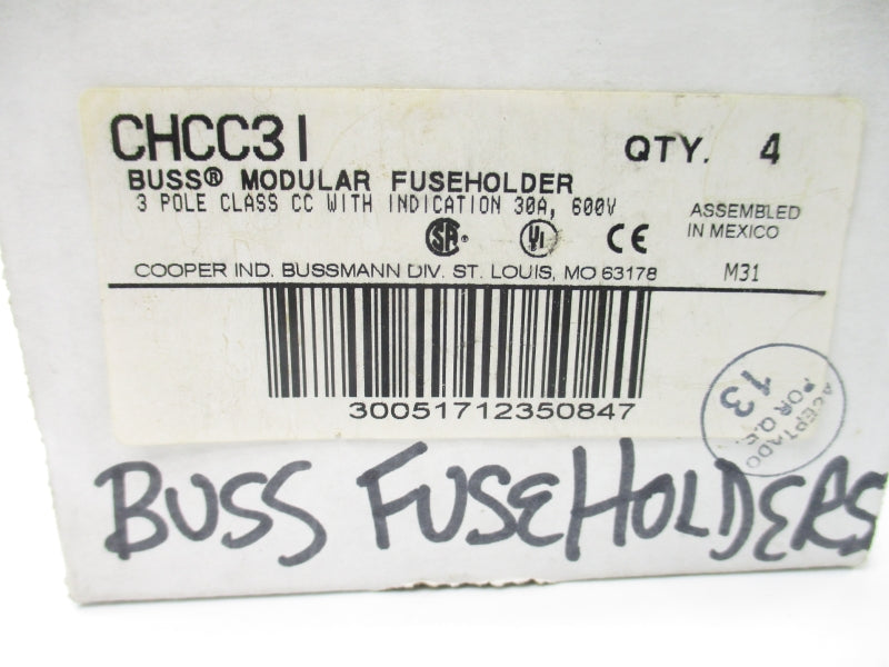 BUSSMANN CHCC3I 600V 30A (PKG OF 4) NSMP