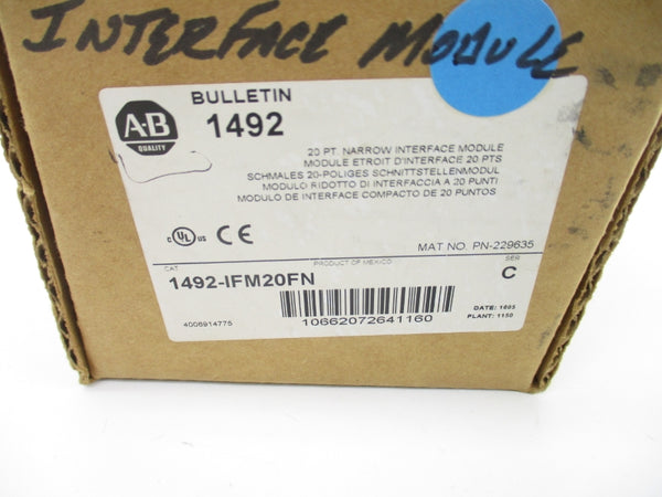 ALLEN BRADLEY 1492-IFM20FN SER. C 0-132VAC/DC (BR/WH) NSMP