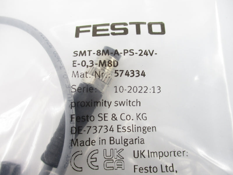 FESTO SMT-8M-A-PS-24-E-0.3-M8D 574334 NSMP