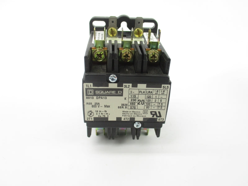 SQUARE D 8910DPA13V06 SER. B 440/480V 25A NSMP