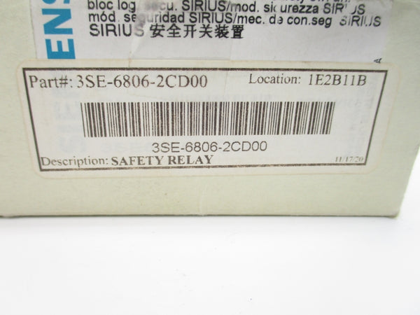SIEMENS 3SE-6806-2CD00 250V 6A NSMP