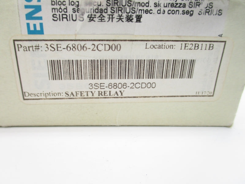 SIEMENS 3SE-6806-2CD00 250V 6A NSMP