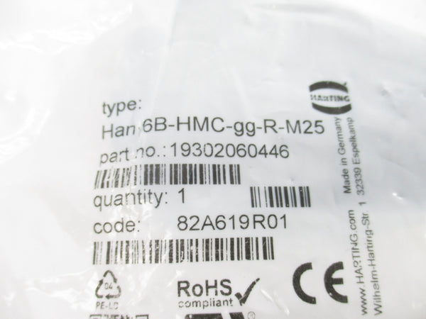 HARTING 19302060446 HAN6B-HMC-GG-R-M25 NSMP