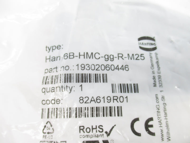 HARTING 19302060446 HAN6B-HMC-GG-R-M25 NSMP