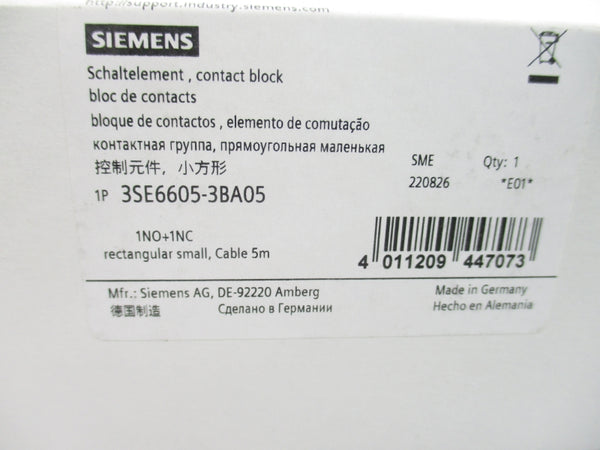 SIEMENS 3SE6605-3BA05 NSMP