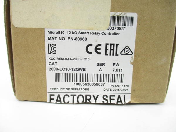 ALLEN BRADLEY 2080-LC10-12QWB SER. A F/W 7.011 24VDC NSMP