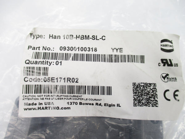 HARTING HAN10B-HBM-SL-C 09300100318 NSMP