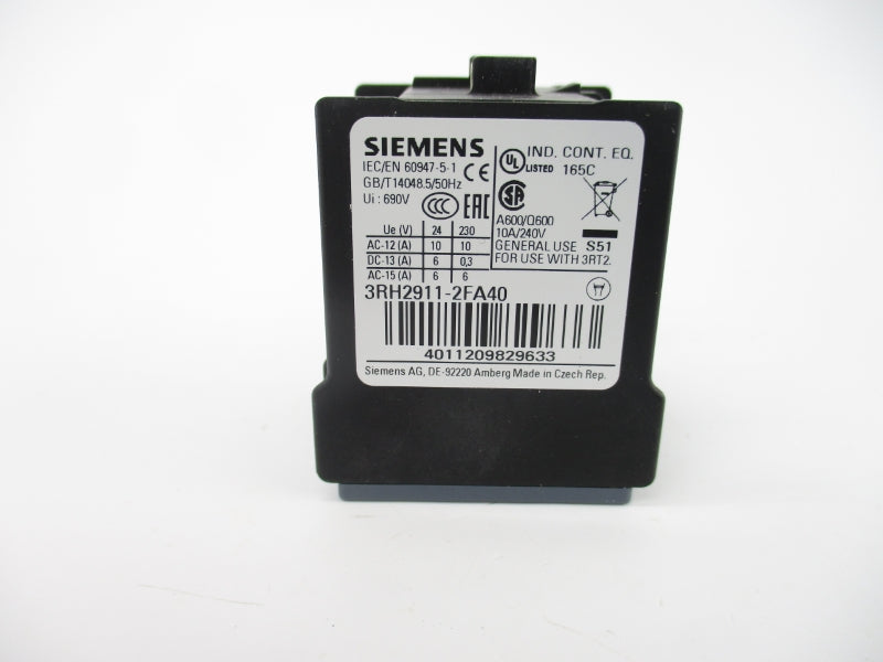 SIEMENS 3RH2911-2FA40 240V 10A NSMP