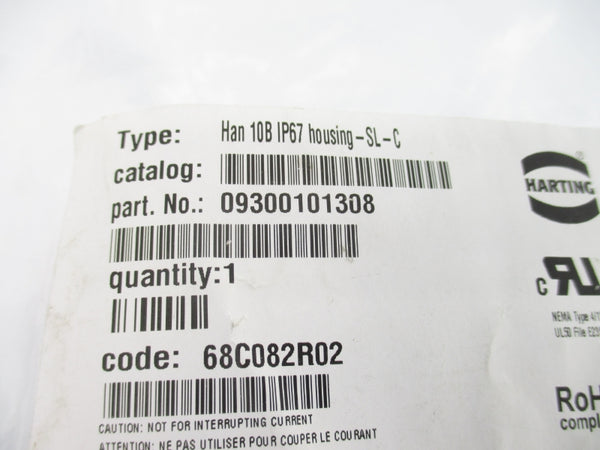 HARTING HAN10BIP67HOUSING-SL-C 09300101308 NSMP