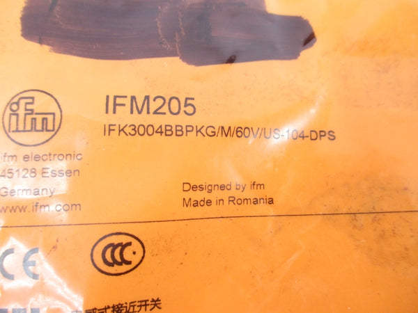 IFM EFECTOR IFM205 IFK3004BBPKG/M/60V/US-104-DPS 10-60VDC NSMP
