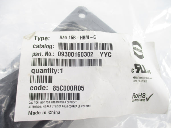 HARTING 09300160302 HAN16B-HBM-C NSMP