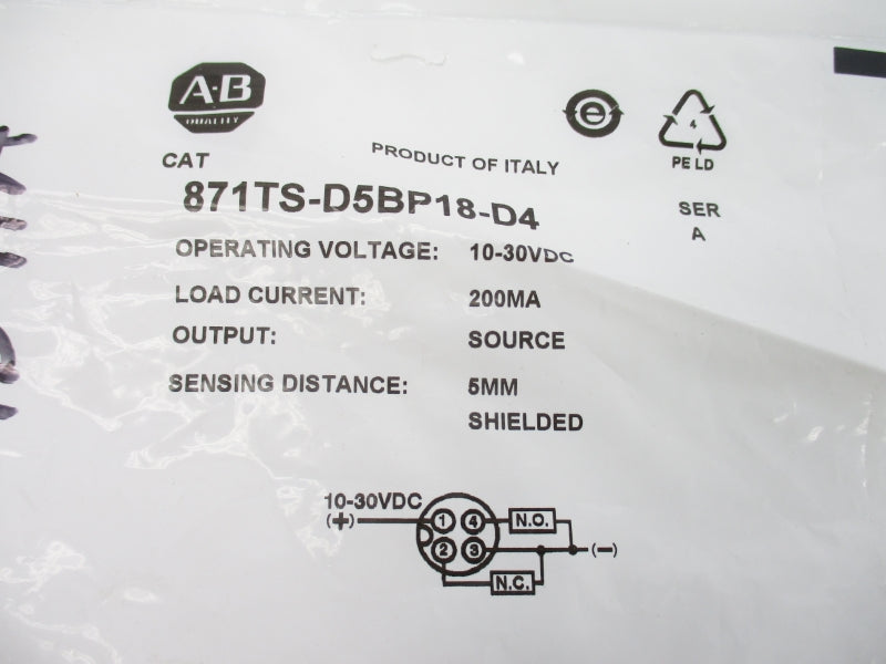 ALLEN BRADLEY 871TS-D5BP18-D4 SER. A 10-30VDC NSMP