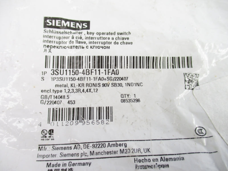 SIEMENS 3SU1150-4BF11-1FA0 NSMP