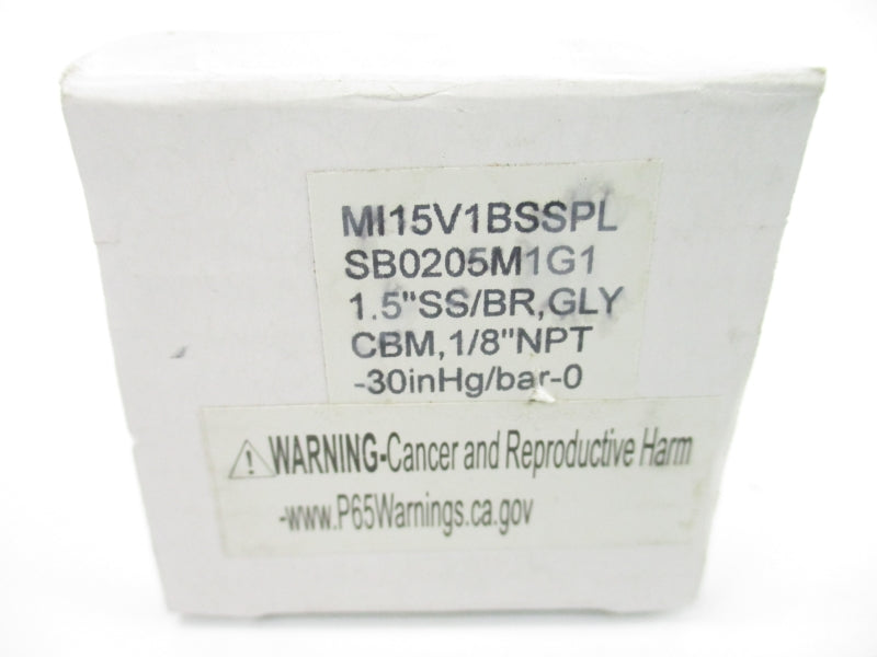 GAUGE MI15V1BSSPL SB0205M1G1 0-30PSI NSMP