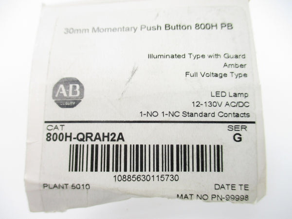 ALLEN BRADLEY 800H-QRAH2A SER. G 12-30VAC/DC (WH) NSMP