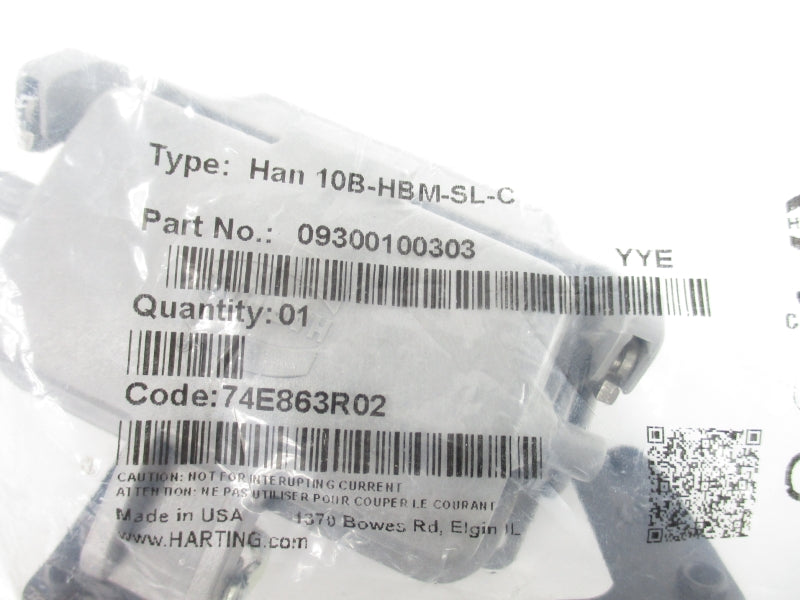 HARTING 09300100303 HAN10B-HBM-SL-C NSMP