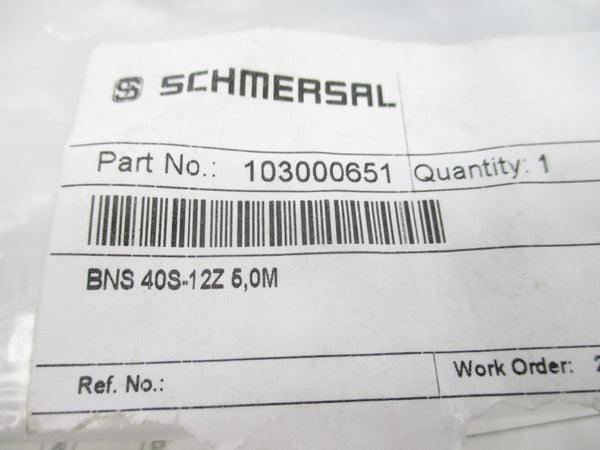 SCHMERSAL 103000651 BNS40S-12Z5.0M NSMP