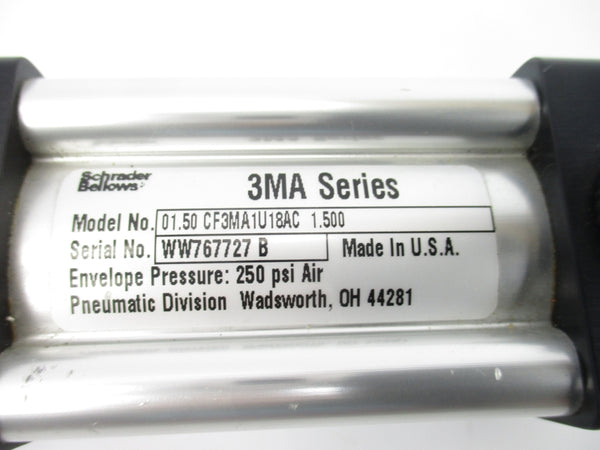 SCHRADER BELLOWS 01.50CF3MA1U18AC1.500 250PSI NSNP