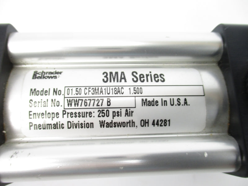 SCHRADER BELLOWS 01.50CF3MA1U18AC1.500 250PSI NSNP