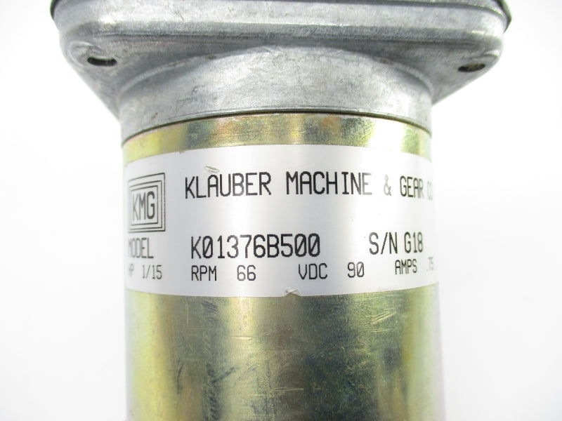 KLAUBER MACHINE K01376B500 90VDC .75A NSNP