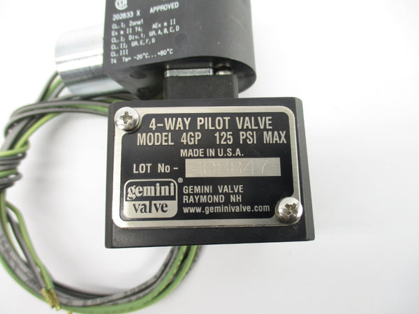 GEMINI VALVE 4GP 108847 120V 0.057A 125PSI NSNP