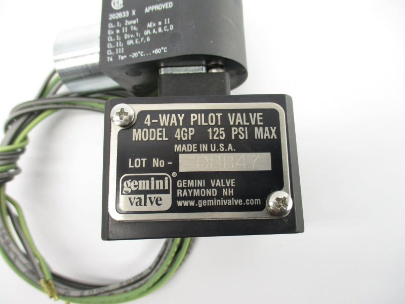 GEMINI VALVE 4GP 108847 120V 0.057A 125PSI NSNP