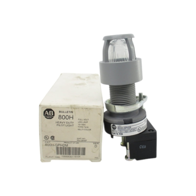 ALLEN BRADLEY 800H-QPH2M SER. M 12-130VAC/DC (WH) NSMP