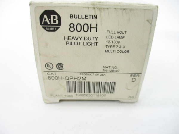 ALLEN BRADLEY 800H-QPH2M SER. M 12-130VAC/DC (WH) NSMP