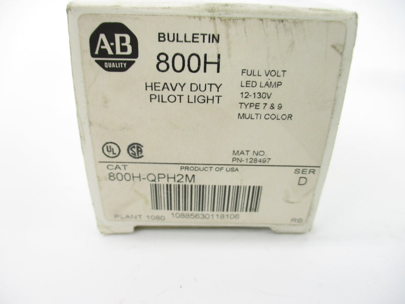 ALLEN BRADLEY 800H-QPH2M SER. M 12-130VAC/DC (WH) NSMP