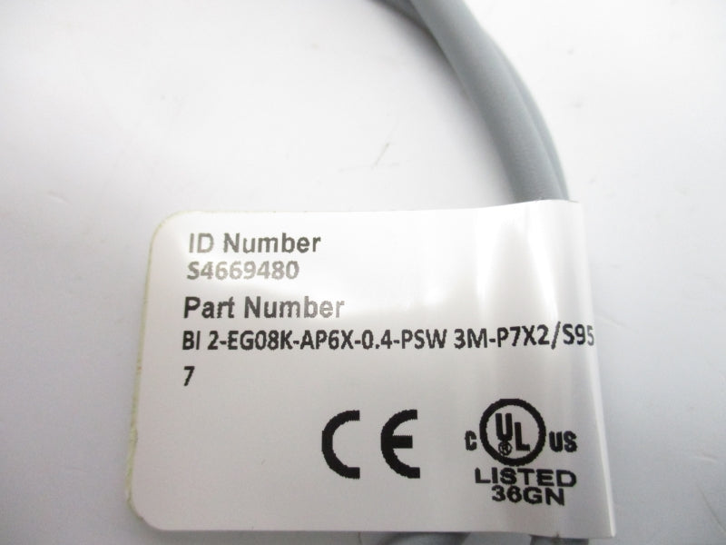 TURCK BI2-EG08K-AP6X-0.4-PSW3M-P7X2/S957 S4669480 10-30VDC NSNP