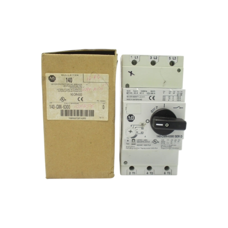 ALLEN BRADLEY 140-CMN-6300 SER. D 600VAC 40-63A (BR/WH) NSMP
