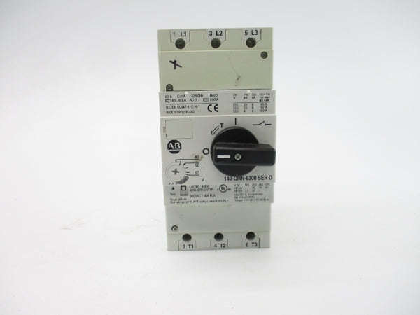 ALLEN BRADLEY 140-CMN-6300 SER. D 600VAC 40-63A (BR/WH) NSMP
