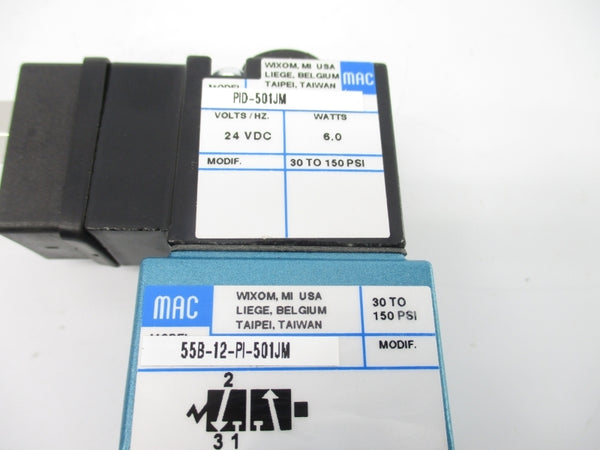 MAC 55B-12-PI-501JM 24VDC 30-150PSI NSNP