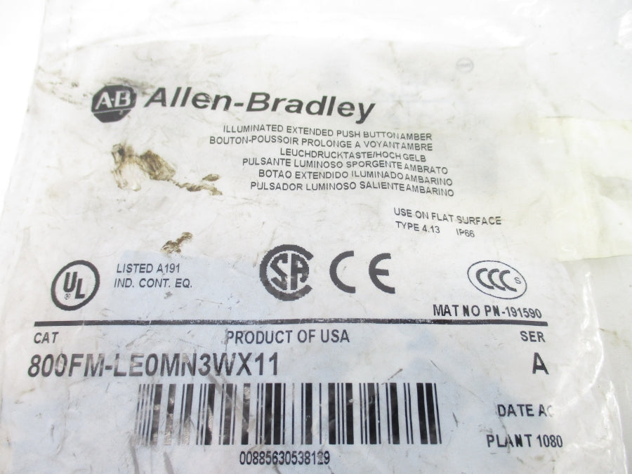ALLEN BRADLEY 800FM-LE0MN3WX11 SER. A NSMP