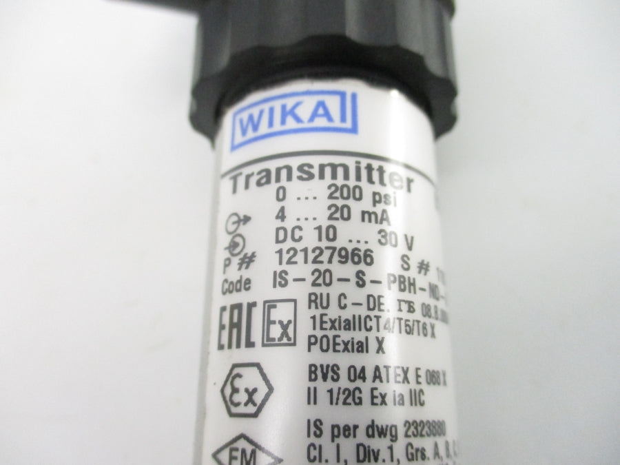 WIKA 12127966 10-30VDC 0-200PSI NSNP