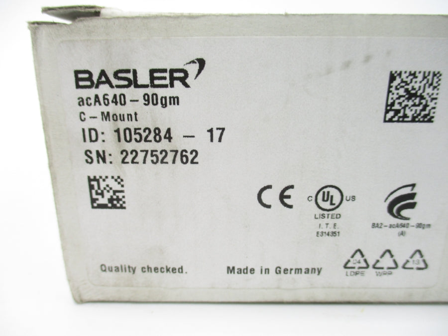 BASLER ACA640-90GM 105284-17 NSMP